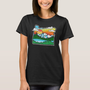 Camiseta Irmã Média Vintage Oregon Nature & Outdoor Ret
