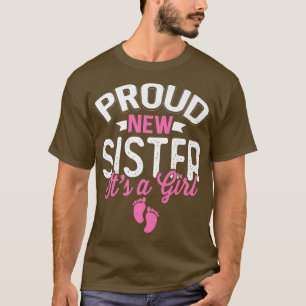 Camiseta Irmã Nova Orgulhosa Legal Incrível É Uma Menina Se