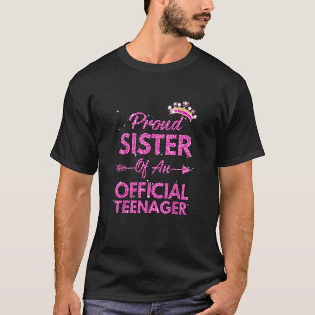 Camiseta Irmã Orgulhosa 13 de Adolescente Aniversário 13 Ye (Frente)