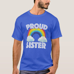 Camiseta Irmã Orgulhosa Da Comunidade LGBT Gay Ally Rainbow