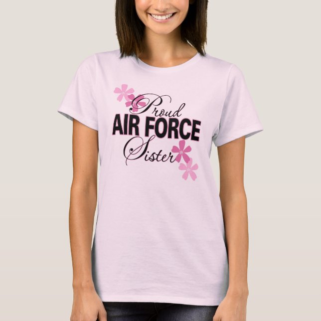 Camiseta Irmã orgulhosa da força aérea (Frente)