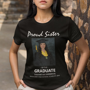 Camiseta Irmã Orgulhosa Da Graduada Foto