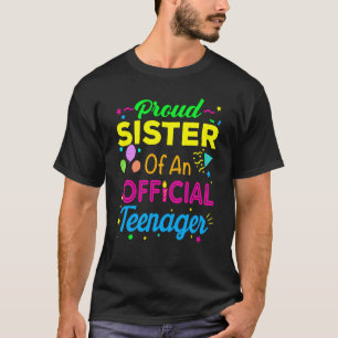 Camiseta Irmã Orgulhosa De Um 13 Oficial De Adolescente Ani