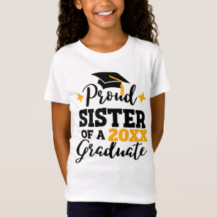 Camiseta Irmã Orgulhosa de um boné de ouro negro T-S 2022