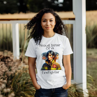 Camiseta Irmã Orgulhosa De Um Combatente De Fogo Determinad