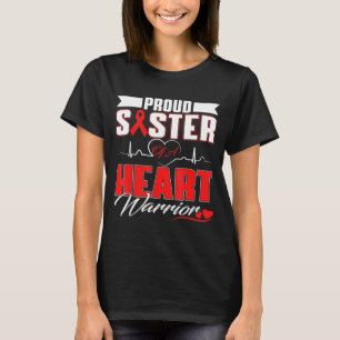 Camiseta Irmã Orgulhosa De Um Guerreiro Do Coração Conscien