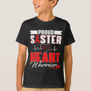 Camiseta Irmã Orgulhosa De Um Guerreiro Do Coração Conscien