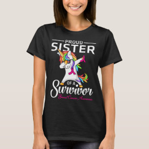 Camiseta Irmã Orgulhosa De Uma Consciência Do Cancer De Sob