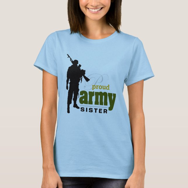 Camiseta Irmã orgulhosa do exército (Frente)