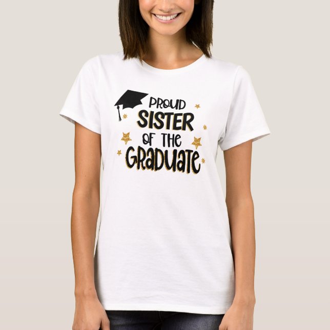 Camiseta Irmã Orgulhosa do Formando (Frente)