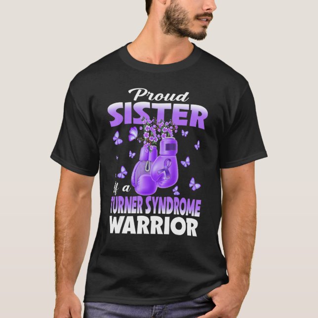 Camiseta Irmã Orgulhosa Do Guerreiro Da Síndrome Turner (Frente)