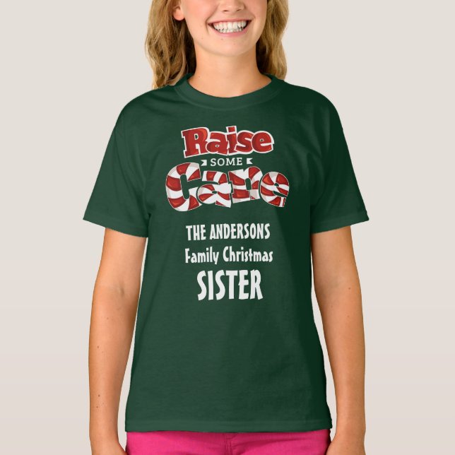 Camiseta Irmã Personalizada de Correspondência de Natal da  (Frente)