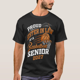Camiseta Irmã política orgulhosa da turma sênior de basquet