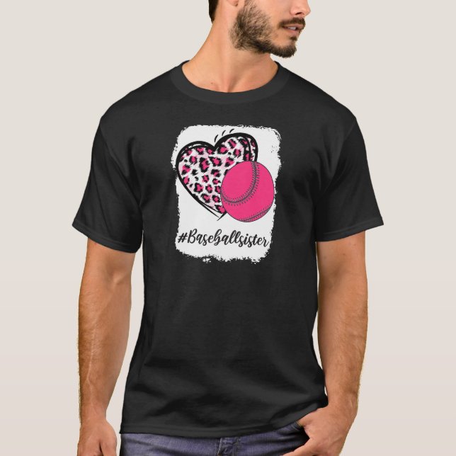 Camiseta Irmã Sanita De Softball Leve, Vida Rosa, Leopardo, (Frente)