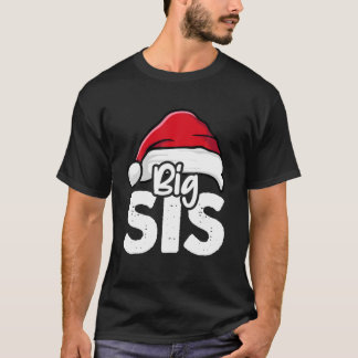Camiseta Irmã Santa Hat Raparigas X-M, Irmã de Natal mais v