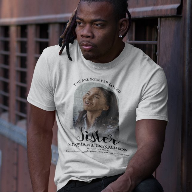 Camiseta Irmã sempre amada | Foto Memorial T-Shirt (Criador carregado)