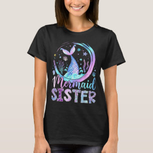 Camiseta Irmã Sereia Festa de Aniversário Divertida Família
