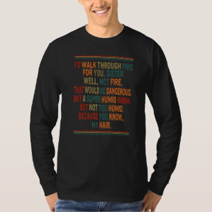 Camiseta Irmã Sis Correspondendo Besties Bff Caminhando Pel
