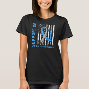 Camiseta Irmã T1D Tipo 1 Sinalizador de Sensibilização para