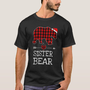 Camiseta Irmã Urso Buffalo Papais noeis de Xadrez Seta Fa d