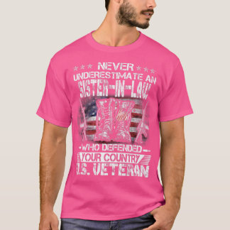 Camiseta Irmã Veterana Americana Veteranos do Dia dos Eua P