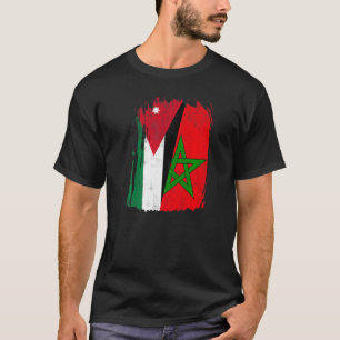 Camiseta Irmandade jordaniana Half Jordanian flagMoro