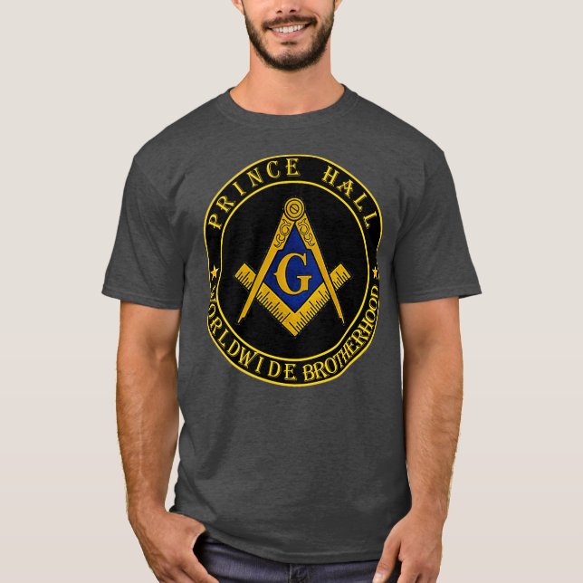 Camiseta Irmandade Mundial do Príncipe Hall PHA Masonic (Frente)