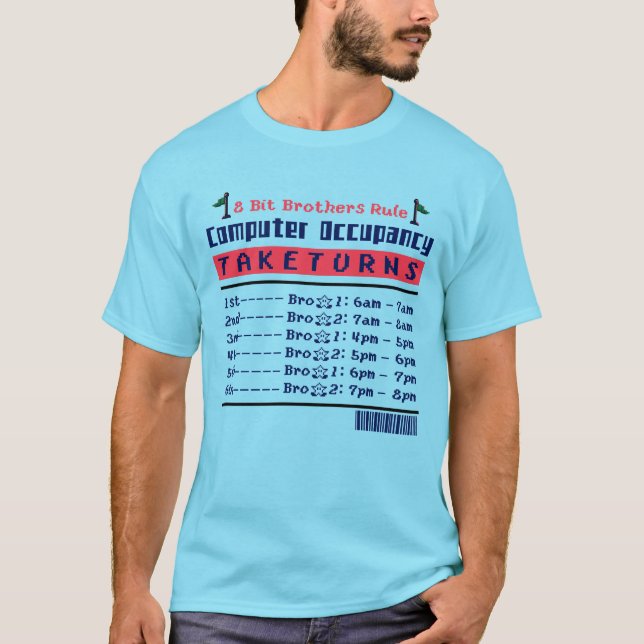 Camiseta Irmandade (ver.2): Regra dos Irmãos de 8 bits (Frente)