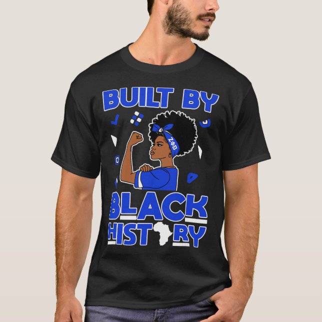 Camiseta Irmandade Zeta Phi Beta, Mês da História Negra Hbc (Frente)