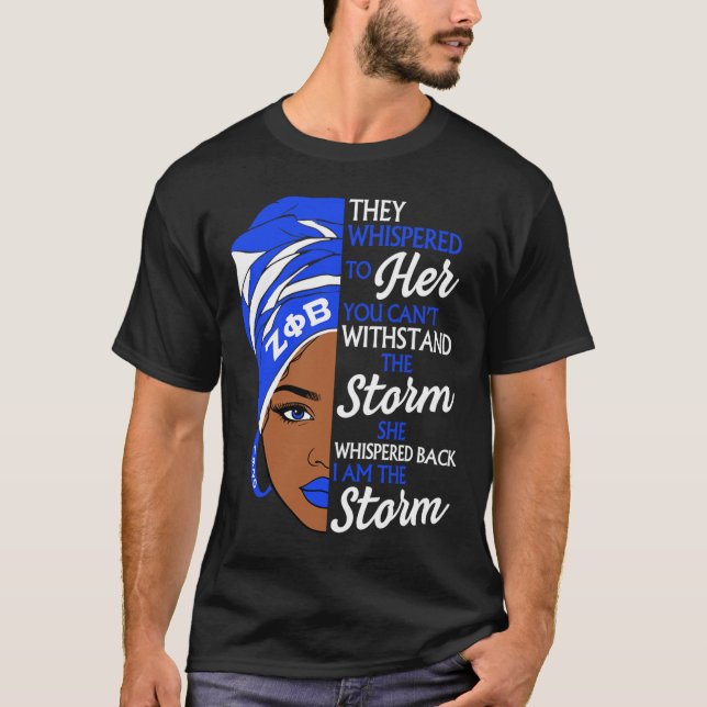 Camiseta Irmandade Zeta Phi Beta Orgulho de Mulheres Negras (Frente)