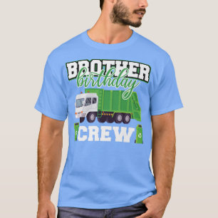 Camiseta Irmão Aniversário da Família de Caminhões de Lixo