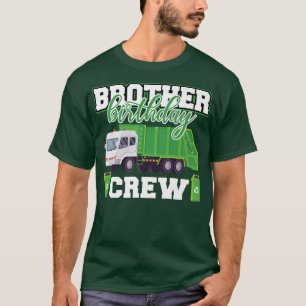 Camiseta Irmão Aniversário da Família de Caminhões de Lixo