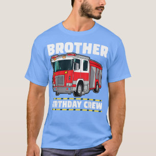 Camiseta Irmão Aniversário da Tripulação Bombeira-Fogo