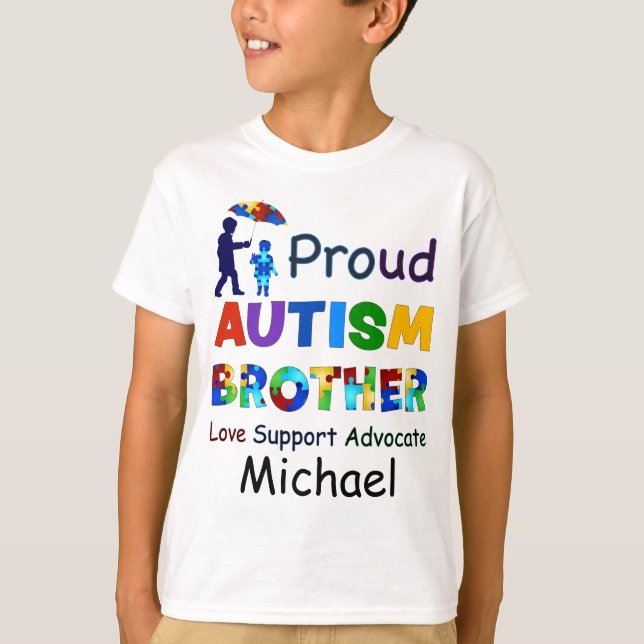 Camiseta Irmão Autismo Orgulhoso (Frente)