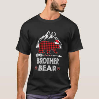 Camiseta Irmão Bear Natal Pajama Xadrez Vermelha Buffalo Fa