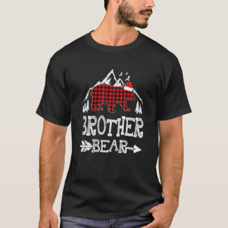 Camiseta Irmão Bear Natal Pajama Xadrez Vermelha Buffalo Fa