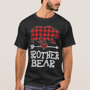 Camiseta Irmão Bear Natal Pajama Xadrez Vermelha Buffalo Fa