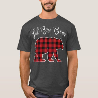 Camiseta Irmão Bear Pajama Red Buffalo Xmas Família Engraça