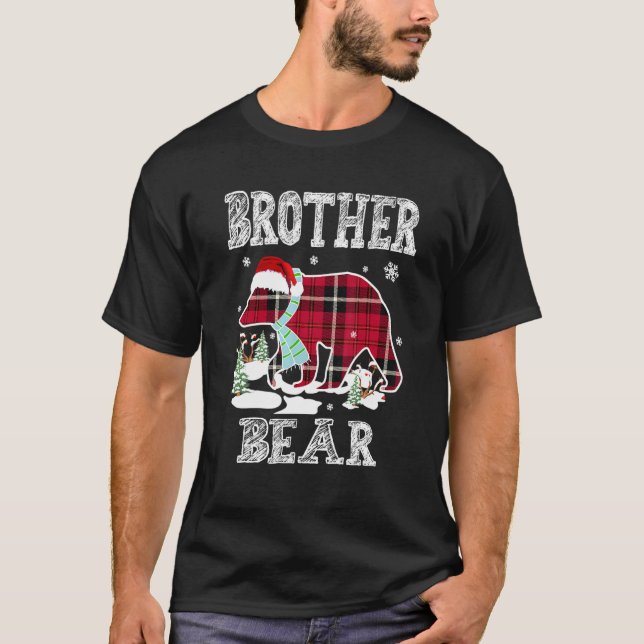 Camiseta Irmão Bear Red Buffalo Família de Xadrezes Xma (Frente)