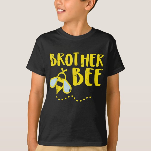 Camiseta Irmão Bee Family Correspondendo Homens Meninos Cri (Frente)