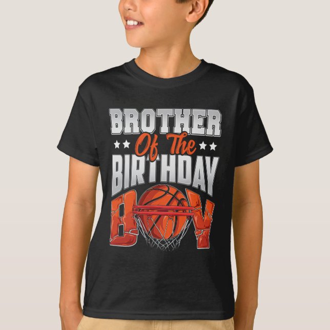 Camiseta Irmão Bysketbyll Família Birthday Boy Byller B-da (Frente)