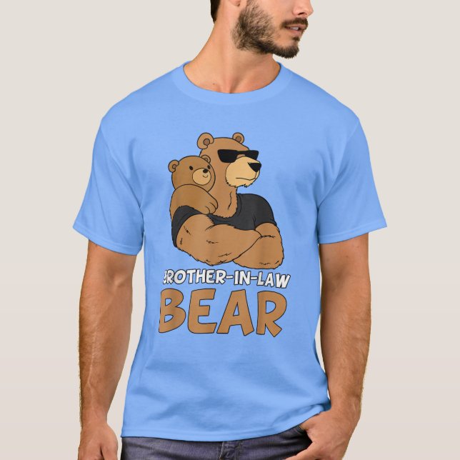 Camiseta Irmão com Urso de Direito com Cubo Urso (Frente)