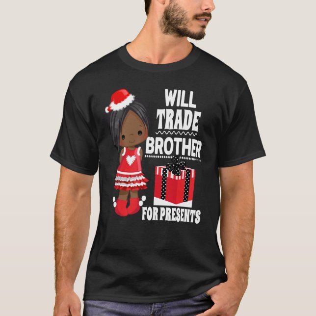 Camiseta Irmão Comercial para Presente Família Natal T (Frente)