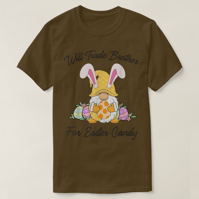 Camiseta Irmão Comercializará Páscoa DocesPáscoa Engraçada  (Frente do Design)