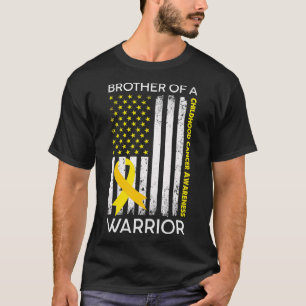 Camiseta Irmão Da Bandeira Dos Eua De Um Cancer De Infância
