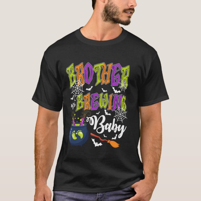 Camiseta Irmão da Criação da Família Spooky Halloween Ba (Frente)