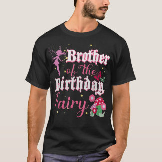 Camiseta Irmão Da Fada De Aniversário Princesa Mushroom Bu