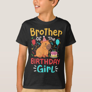 Camiseta Irmão Da Família Bday Da Garota De Aniversário Cap