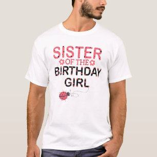 Camiseta Irmão Da Família Birthday Girl Matando Ladyb