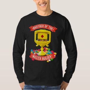 Camiseta Irmão Da Família De Blocos De Construção Principal